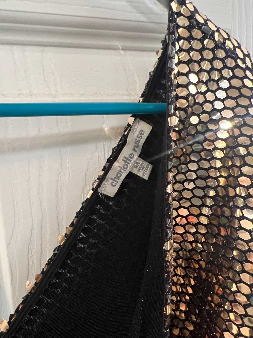 Gold Sequin V-Neck Long Sleeve Romper shorts - Picture 2 of 8